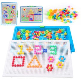 DERAYEE Creative Mosaic Puzzle 296 Pieces Colorful Educational Games Gift for Children 3 4 5 Years Develops Creativity