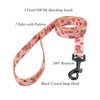 Olahibi Dog Collar Leash Set, Floral Pattern, Polyester Material, Adjustable