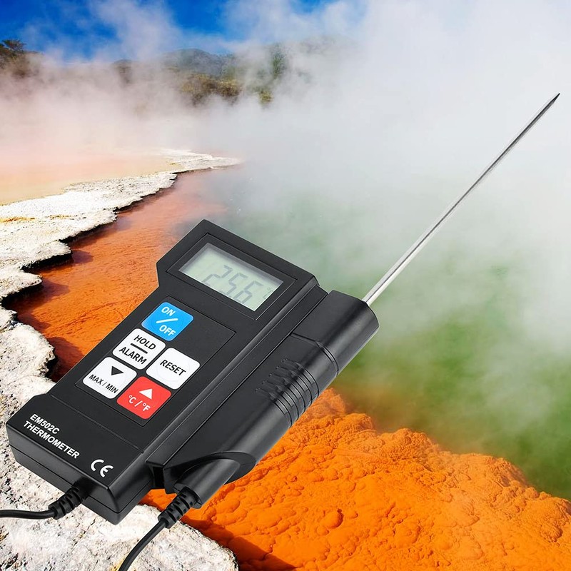 Digital Electronic Thermometer Probe 17CM Fahrenheit/Celsius Switch, Memory Function, Automatic/Manual