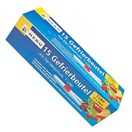 Freezer Bags 1 Litre with Zip Closure Pack of 15