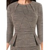 VFSHOW Womens 2024 Fall Winter Work Office Business Tweed Dresses