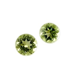 Myhealingworld AAA Quality Calibrated Natural Peridot Round 4 MM Brilliant Cut Loose Gemstone Healing Crystals Peridot Chakra For Jewelry Making Gemstone (BOX 5 - (Round 4MM = 2 Stone), 4 MM,