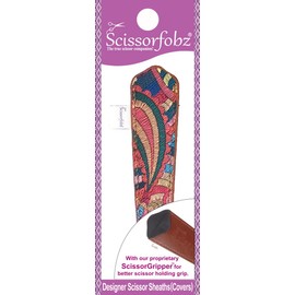 SCISSORFOBZ Designer Scissors Sheaths Shears Protective Covers-For Small Embroidery Scissors - Rustic Multicolor Paisley Design-#SS-296