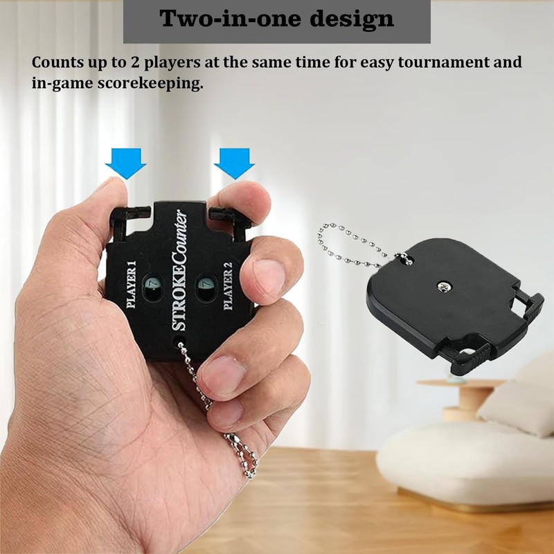 Sicheii 2 Pack Golf Stroke Counter with Key Chain, 2