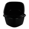 Hommp 2-Pack 18 Quart Large Plastic Wash Basin Dishpan, Black