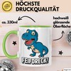 Dinosaurier Tasse Geschenk Lustige Geschenkidee Spruch Feifdreck (Grün)
