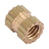 Hilitand 100pcs M2.5 Thread Brass Knurled Threaded Insert, Embedment Nuts