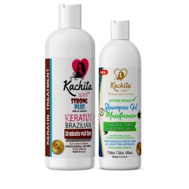 Brazilian Keratin Treatment Kachita Spell Chocolate 32floz+ Shampoo Conditioner