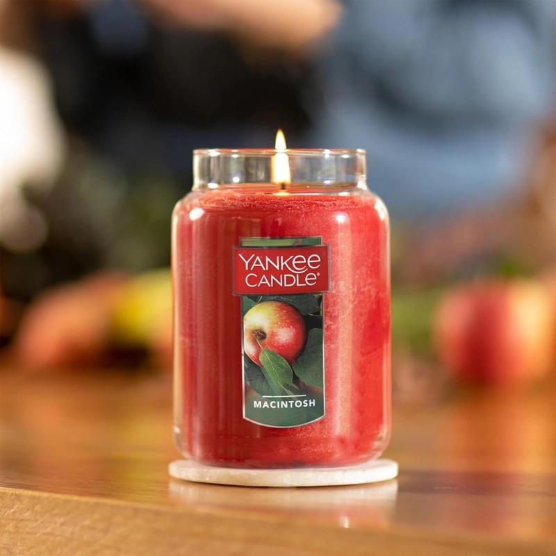 Yankee Candle Macintosh Scented, Classic 22oz Large Jar Single Wick