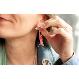 Jellyfish Earrings Miniblings Pink Tentacles Medusa Ocean Diving Summer