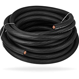 InstallGear 1/0 Gauge Black 25ft Power/Ground Wire - OFC (99.9% Oxygen-Free Copper)