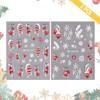 Christmas Nail Art Stickers Snowman Snowflakes Nail Art Decals 5D