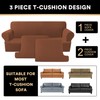 PrinceDeco T Cushion Loveseat Slipcover 3 Pieces Sofa Covers for