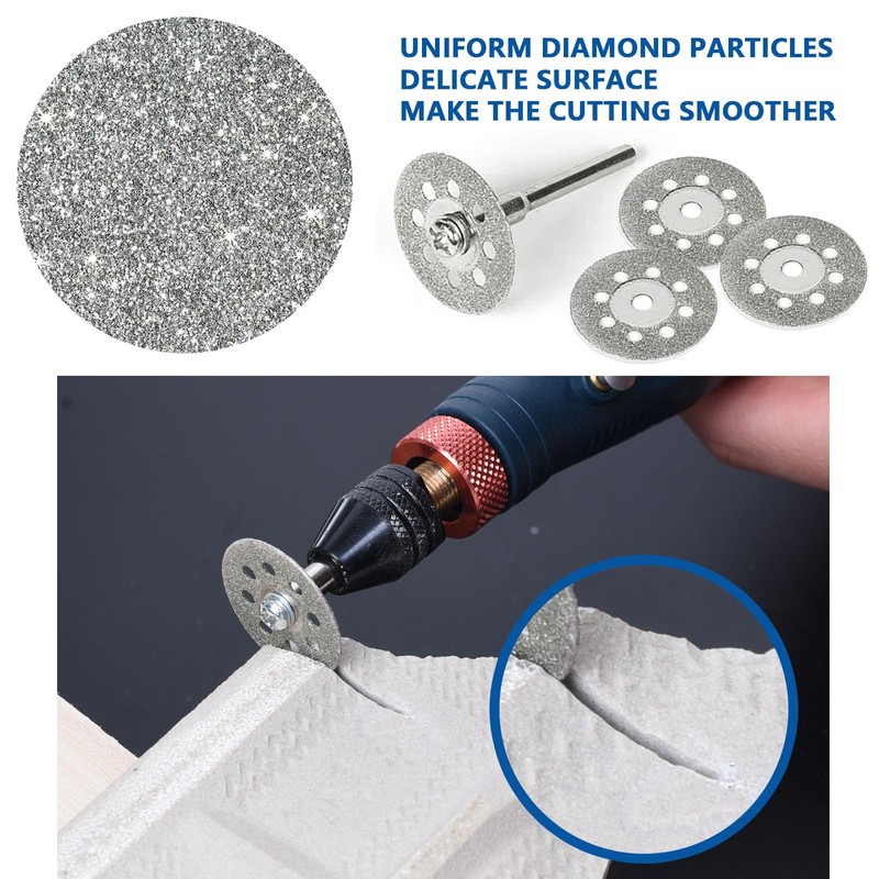 20 pcs Diamond Cutting Wheel Cut Off Discs for Rotary