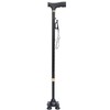 Height Adjustable Aluminum Alloy Cane with T Handle 4-pronged Pivot