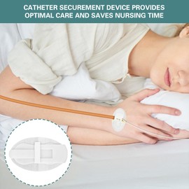 HJZHII 50 pcs Catheter Stabilization Device, Catheter Breathable Fabric Patch for Foley Bag Holder, Large Catheters Leg Bag Leg Strap Support Fixed Patch