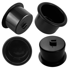 Pack of 4 Cup Holders, Car Drink Holder Insert, Sofa Table Cup Holder, Black Plastic Drink Holder, Suitable for Sofas, Table Tops, Boats, Motorhomes, Cars and Poker Tables