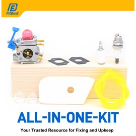 FitBest 128LD Carburetor Kit for Husqvarna 128LD 128C 128L 128R 128RJ 128CD 128LDX Trimmer | Replaces Zama C1Q-W40A | OEM 545081848 | Complete Tune-Up Kit