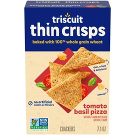 Generic Thin Crisps Tomato Basil Pizza Whole Grain Wheat Crackers, 7.1 oz (Pack of 6)