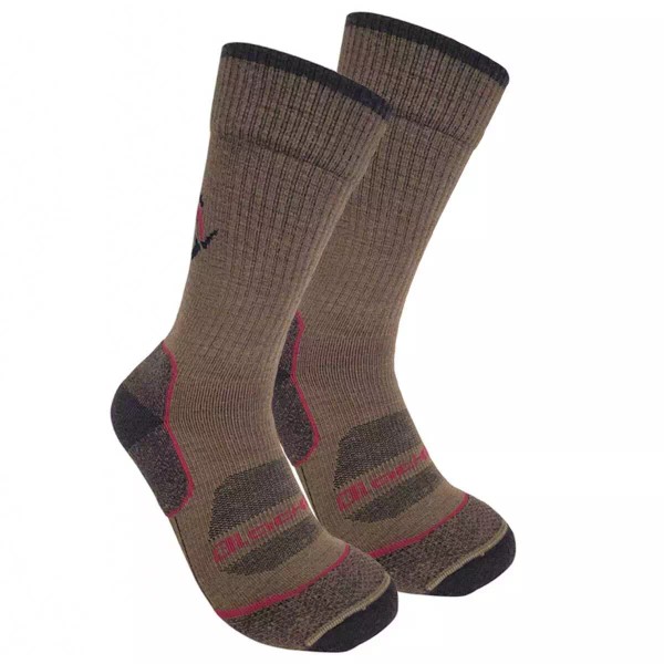 BlackOvis Shred Lightweight Crew Socks-Coyote Brown-Large-2 Pack