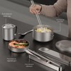 Titanium cutlery set, travel cutlery with box, including titanium fork,