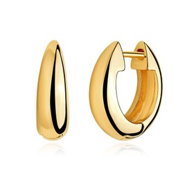 Jenosy Earrings for Women Gold Teardrop Earrings Cute Huggie Hoop Earrings for Women Lightweight Cartilage Gold Earrings Hypoallergenic 18K Gold Plated Earrings Trendy Jewelry for Women Girls
