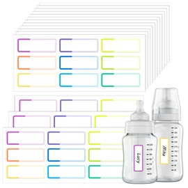 135 Pcs Waterproof Name Labels for Kids, Baby Bottle Labels for Daycare Supplies Toddler Daycare Label Sticker Self-Laminating Dishwasher Safe Stickers Plastic Water Bottle Tags