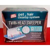 SIMPLE SOLUTION PET HAIR SWEEPER CLEAN UP SYSTEM TWIN-HEAD FOR