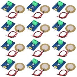 XIITIA 12pcs Piezoelectric Sensor Analog Ceramic Vibration Sensor Module 3.3V/5V Piezoelectricity for Arduino DIY KIT