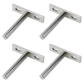 Antrader Floating Shelf Brackets, 3 inch Blind Shelf Supports (Small), Invisible Hanging Hardware Mounts for DIY Project Set of 4