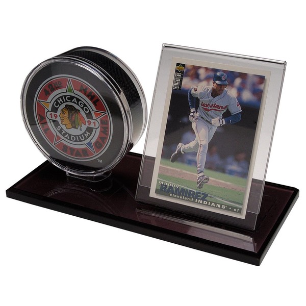 Acrylic Hockey Puck and Card Display CASE Holder
