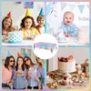 Pack of 3 Birthday Iridescent Tablecloths, 137 x 274 cm,