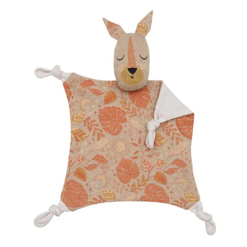 Kippins Organic Cotton Cuddle Blankie Comforter, Wolfie the Wolf