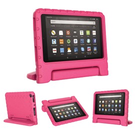 Merocab Kids Case for Fire HD 8,Lightweight Shockproof Handle Stand Kids Case Cover for HD 8 (Rose, for Fire HD 8 2018/2017 / 2016)
