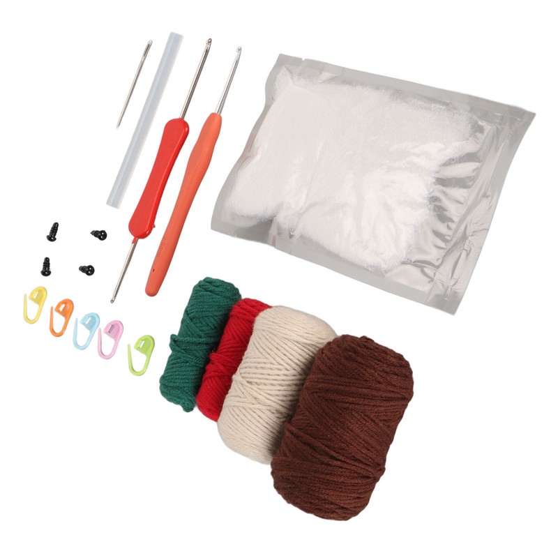 Hedgehogs Crochet Kit with Yarns Crochet Hook Stuffing DIY Learn