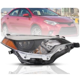 Replacement For Toyota 2014 2015 2016 Corolla LED Headlight Headlamp Assembly with Bulb, CAPA Certified, Right/Passenger Side, Partslink TO2503216 / OEM 81110-02E60 /114-60239L