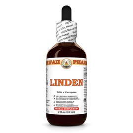 Linden (Tilia x Europaea) Dry Leaf and Flower Tincture, Made in Hawaii, Organic Raw Materials, All Natural, Vegan, Pure Liquid Extract - 2 fl.oz