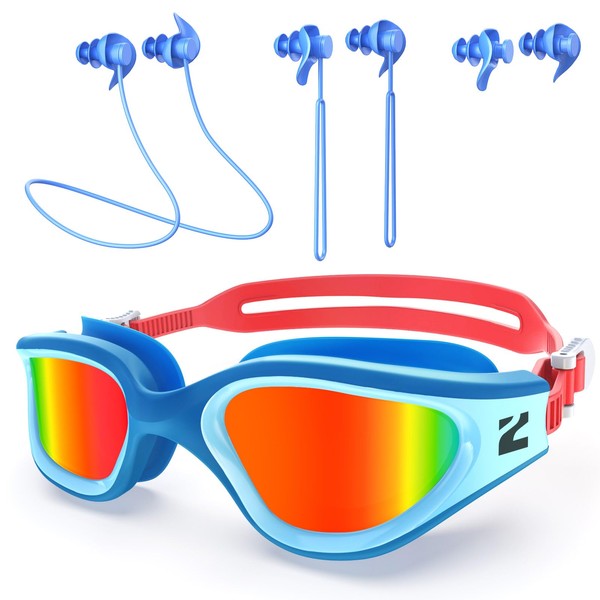 ZIONOR G1 Lite Polarized Swimming Goggles with 3 Pairs Earplugs,