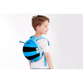 Little Cute Zoo Cartoon Kids Backpack 3D Bumble Bee Perfect for 2-6Y Children Preschool Day Care Backpack Boys and Girls (Blue)