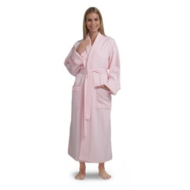 Boca Terry Women's Soft Waffle Knit Robe, Long Spa, Resort & Hotel Bathrobe, Luxury Bath Robe