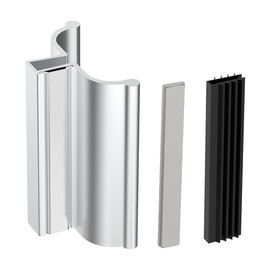 3Inch Aluminum Alloy Frameless Shower Door Handle, U Channel Door Frame, Suitable for 1/8" 5/32" 3/16" 1/4" Thick Glass Shower Door