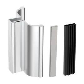 3Inch Aluminum Alloy Frameless Shower Door Handle, U Channel Door Frame, Suitable for 1/8" 5/32" 3/16" 1/4" Thick Glass Shower Door
