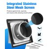 WENHUALI 4 Inch Dryer Vent Cover Outdoor with Stainless Steel