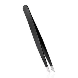 Rubis Evolution 2-in-1 Tweezers Pointed for Ingrown Hair - Splitting Tweezers - Eyebrow Plucking Tweezers - Black