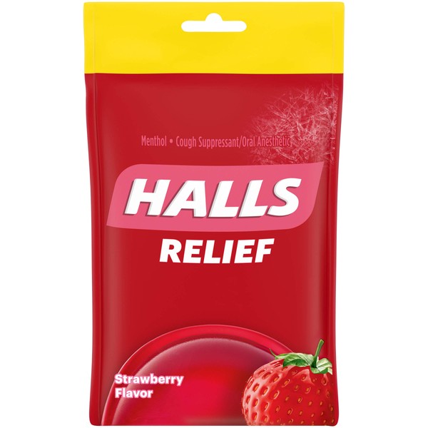 Halls Strawberry Cough Drops, 40 Ct, 4.37 Oz
