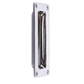 Zoo Hardware FB90 Rectangular Recessed Flush Door Pull Handle 102 x 45mm (Polished Chrome)