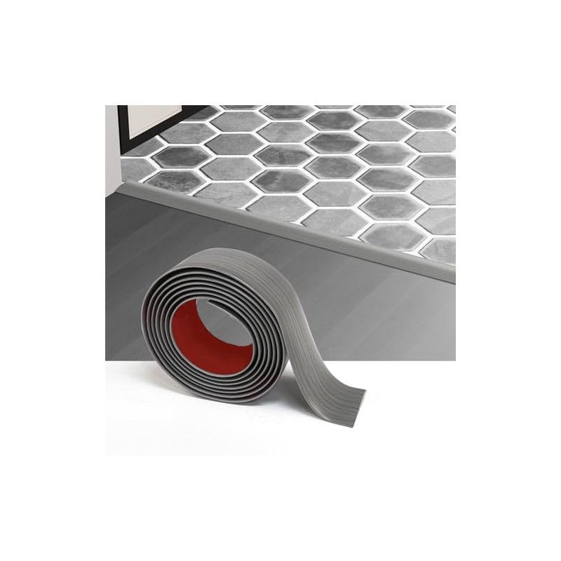 Floor Transition Strip - Self-Adhesive PVC Trim for Carpet to