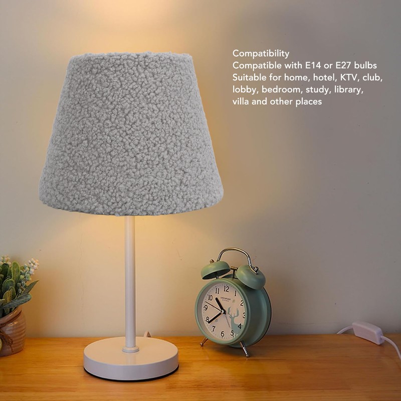 Plush Cloth Lamp Shade Replacement Decorative Soft Comfortable Cone Round