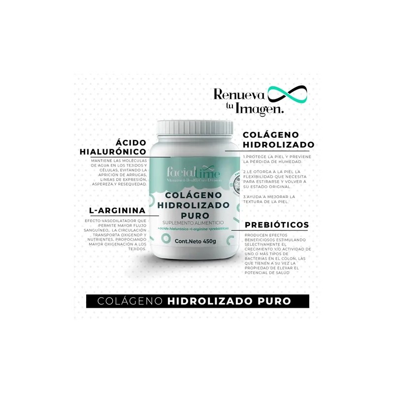 Kit 2 Colágeno Hidrolizado Ácido Hialurónico 450 Gr