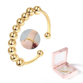 HhBdy Adjustable Anti-Stress Ring Fidget Anxiety Ring Spinner Anxiety Ring Silver 925 Women Rings Stress Relief Ring Anxiety Ring Skill Rings Panic Ring Adjustable Anti-Stress Ring Anxiety Relief